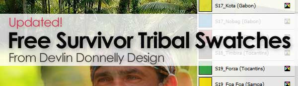 Free Survivor Tribal Swatches for Adobe Illustrator and Photoshop