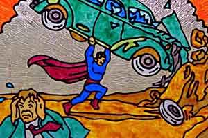 Stained Glass Superheroes 