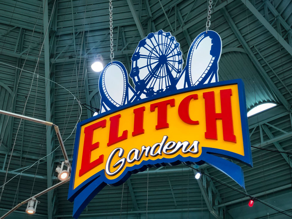 Signage from Elitch Gardens and Water Park