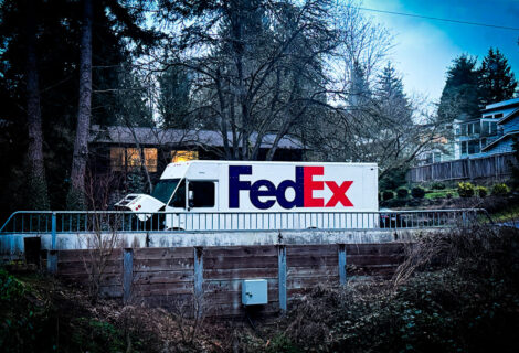 Broken Down Fed Ex Truck